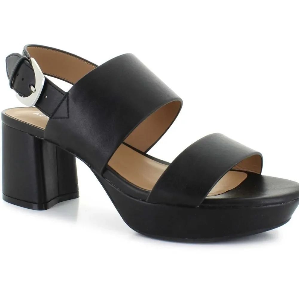 BRAND NEW MARC FISHER BLOCK-HEEL ROUND-TOE WEDGE ESPADRILLE SANDAL